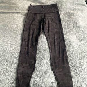 Lululemon Full length Black Camo Leggings